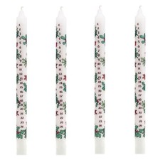 Pack of Traditional Countdown To Christmas Advent Candle Holly & Ivy