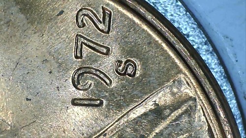 1972 S Lincoln Penny BU Doubled Die Obv - Die Chip Brilliant Uncirculated Cent - Picture 4 of 12
