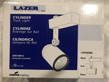 Lazer Track Lighting Halo Cylinder LZR405MB Black NIB