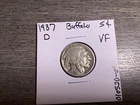 1937 D Buffalo Nickel 5 Cents in Very Fine Condition 010520 09r