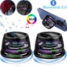5.3Bluetooth Magnetic Portable Bluetooth Speaker G200 Mini Sound Phone Holder US