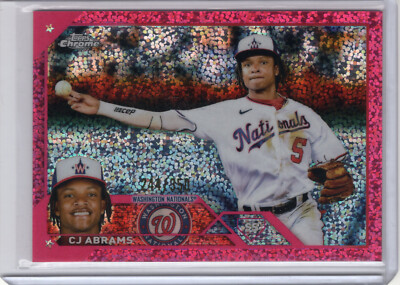 2023 Topps Chrome Pink Refractor CJ Abrams no. 185       244 /350