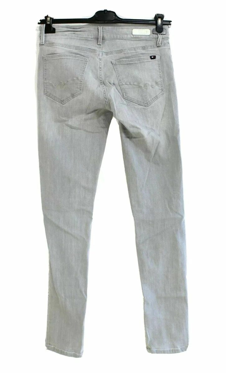 TOMMY HILFIGER MILAN LW Women Jeans W27 L30 Slim Skinny Fit Grey