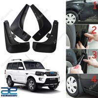 Schlamm Klappe Set Von 4 Schwarz FüR Mahindra Scorpio S5 2021 S2U