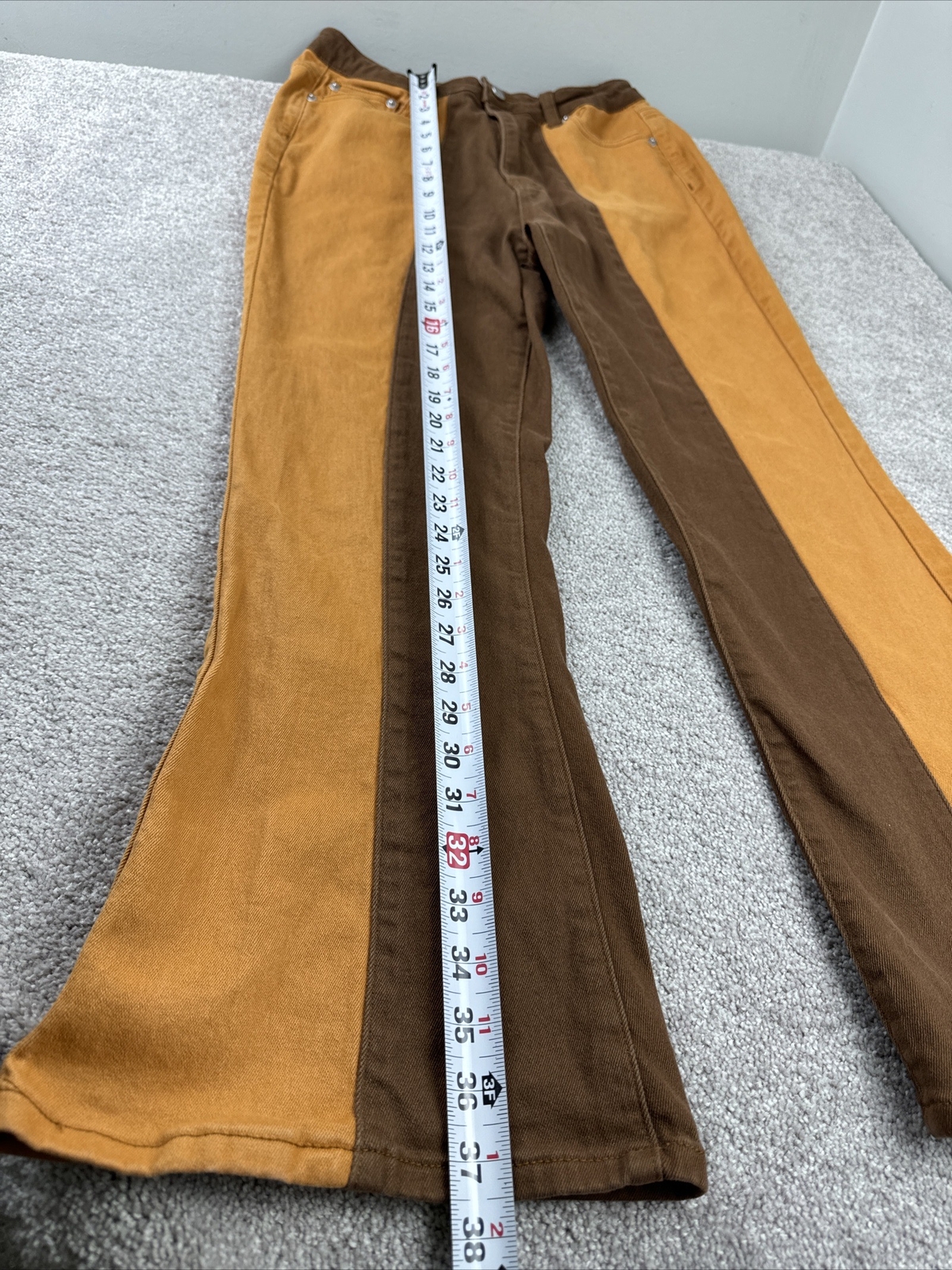 CIDER Your Closet's Happy Hour Brown & Orange Wide Le… Gem