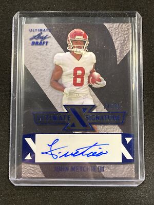 2022 Leaf Ultimate Draft John Metchie III Ultimate Signatures Auto /75 TEXANS
