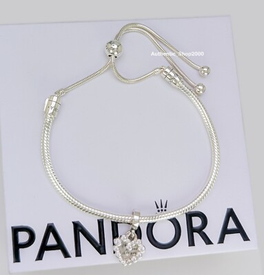 NEW 100% Authentic PANDORA 925 Special Double Heart  Bracelet Gift Set B802598