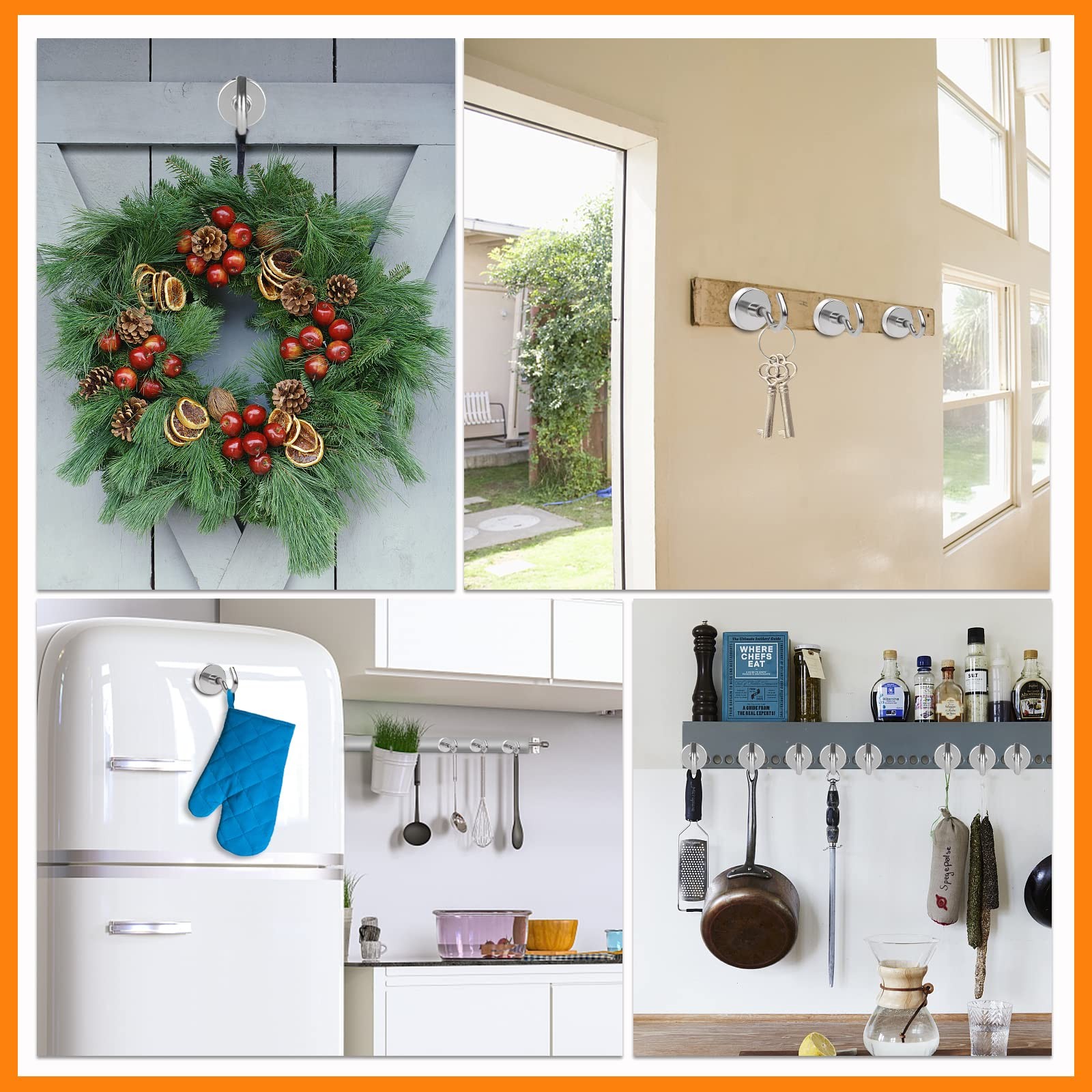 MIKEDE Strong Magnetic Hooks Cruise Essentials Heavy Duty for Hanging, 28Lb+ thumbnail 7