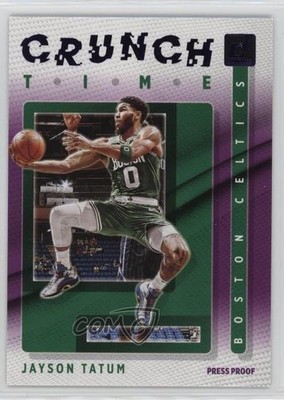 2021-22 Panini Donruss Crunch Time Press Proof Purple Jayson Tatum #15 08o9
