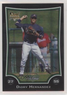 2009 Bowman Draft Chrome X-Fractor 154/199 Diory Hernandez #BDP44 Rookie RC 0b5