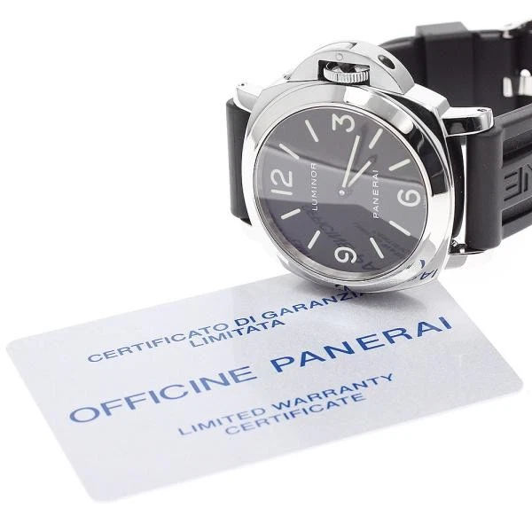 Panerai — Officine Panerai Luminor Base 44mm PAM00112 44mm SS Black Dial Watch #C4022