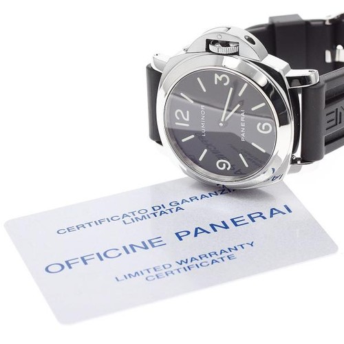 Officine Panerai Luminor Base 44mm PAM00112 44mm SS Black Dial...