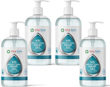 Image of 4 X 500Ml Hand Sanitiser 70% Alcohol Gel anti Bacteria Viral Eliminating Formula