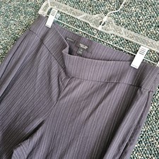 Simply Vera Wang Women Dress Pants Sz M Gray Pin Stripe Bootcut Career Slacks