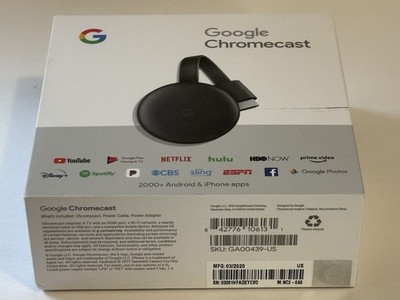 Google Chromecast (3rd Generation) Media Streamer - GA00439-US