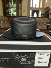 Stetson Open Road Straw Black Flaw 7 1/8 Panama Straw