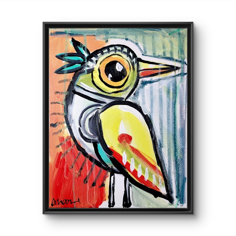 Original Abstract Painting Canvas Neo Expressionist Fine Art Decor 11x14