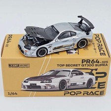 Pop Race Top Secret Toyota GT300 Supra - 1:64, Silver Chrome (2026)