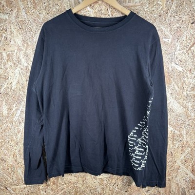 Evisu Long Sleeve T Shirt Men's Size Large Black Graphic Back Print Vintage Y2K