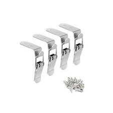 4 Pack 90 Degree Stainless Steel Spring Loaded Toggle Latch Hasp Clamps Box