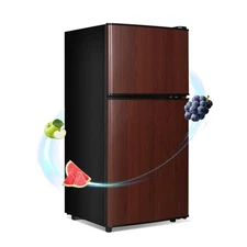 Dorm Fridge 3.2 Cu. Ft., Refrigerator for Apartment with Freezer, 7-Level Adj...