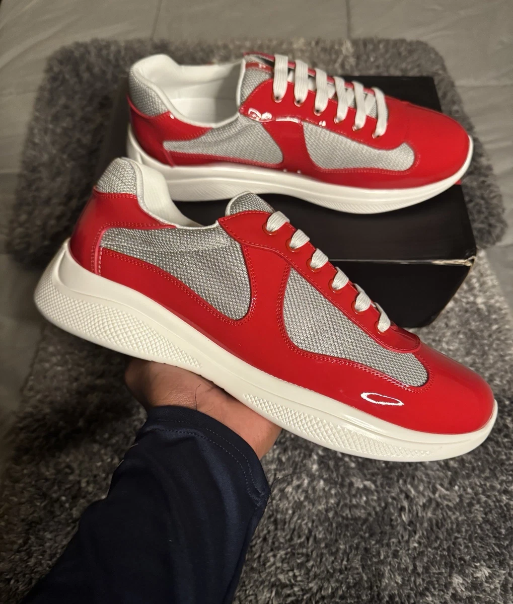 PRADA Leather Upper Red Casual Shoes for Men for sale | eBay