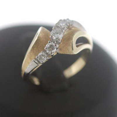 Diamant Ring 585 Gold Brillant 14 Karat Gold Damen Bicolor Wert 2600,-