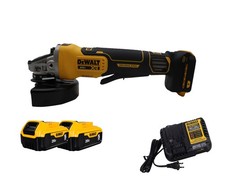 DeWalt DCG410VSB 20V 4-1/2" - 5" Cordless Grinder w 2 5Ah Batteries,  Charger