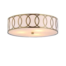 JYL3503A Aubrey 3-Light 15.5" Metal LED Flush Mount Contemporary,Transitional...
