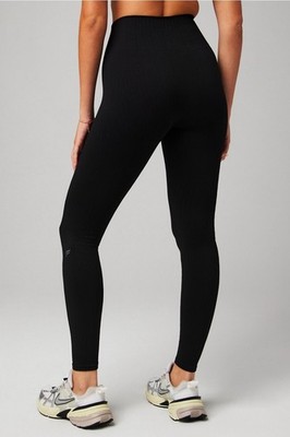 FABLETICS Seamless High Waisted Linework Legging- Black - Size S