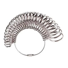 Aluminium Ring Sizer Gauge Set Finger Size Measuring Tool Jewellery 0-13