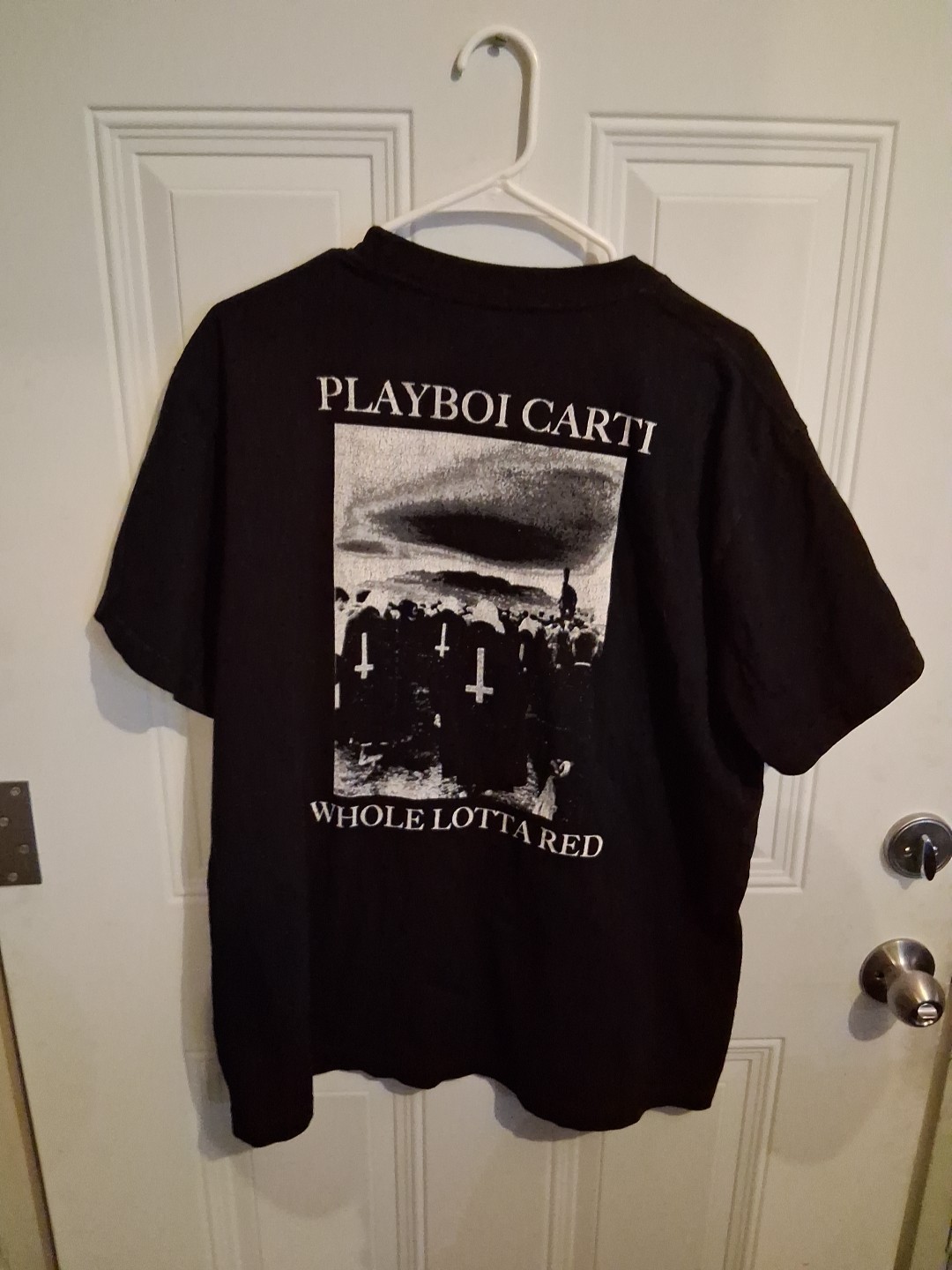 Playboi Carti Whole Lotta Red Merch T Shirt Sz L Black Leather Devil Hip Hop Rap