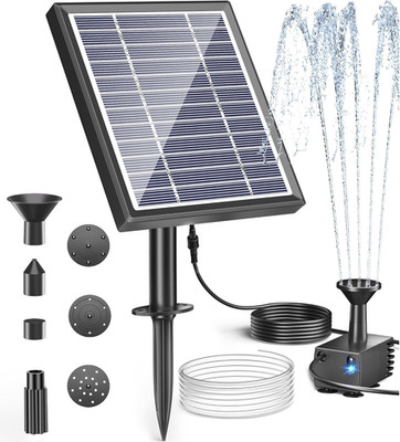Biling Solar Springbrunnen Für Außen, 2.5W Solar Teichpumpe Mit Filter Solar Bru