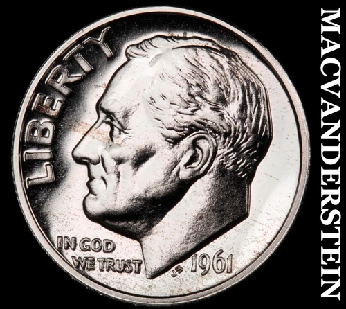 1961 Roosevelt Dime- Silver- Choice Gem Proof Luster No Reserve #i9013