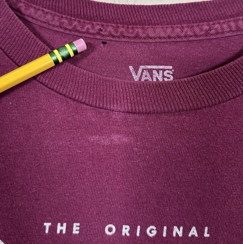 Vans Off The Wall Brand Original Maroon Logo T-Shirt Adult Size M - Picture 4 of 6