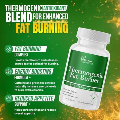 THERMOGENIC FAT BURNER   NATURAL APPETITE CONTROL & METABOLIC BOOSTER