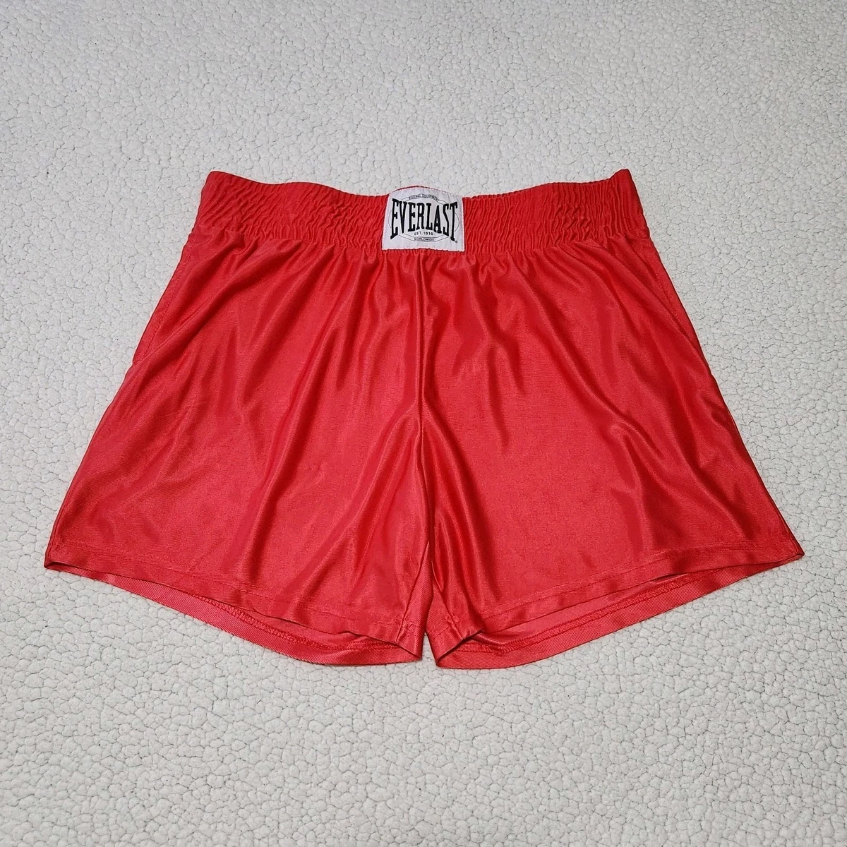 Short De Boxe Everlast Vintage Années 90 Pour Enfant Taille 2T - Rouge - 100% Coton - Personnage Mike Tyson