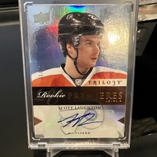 2013-14 UD Upper Deck Trilogy Level 3 Rc Auto Scott Laughton #38/49