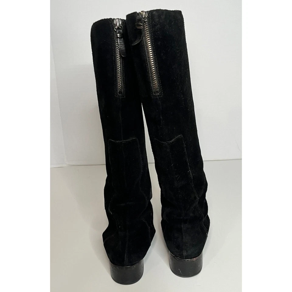 Bota hasta la rodilla Via Spiga de gamuza negra, talla 7 Foto 3 de 4