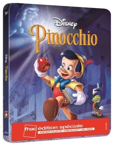 PINOCCHIO - DISNEY - STEELBOOK BLU RAY + DVD - Photo 1/1