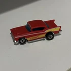 Vintage Original 1976 Hot Wheels Blackwall 57 Chevy Red Hong Kong