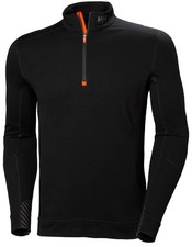 Helly Hansen Lifa® Merino Longsleeve Funktionsshirt Unterhemd Warm Halfzip Black