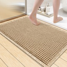 Waffle Bath Mat 36x24, Extra Soft Absorbent Bathroom Rugs, Non Slip Machine W...