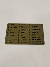 Morse Code Card - OD Green