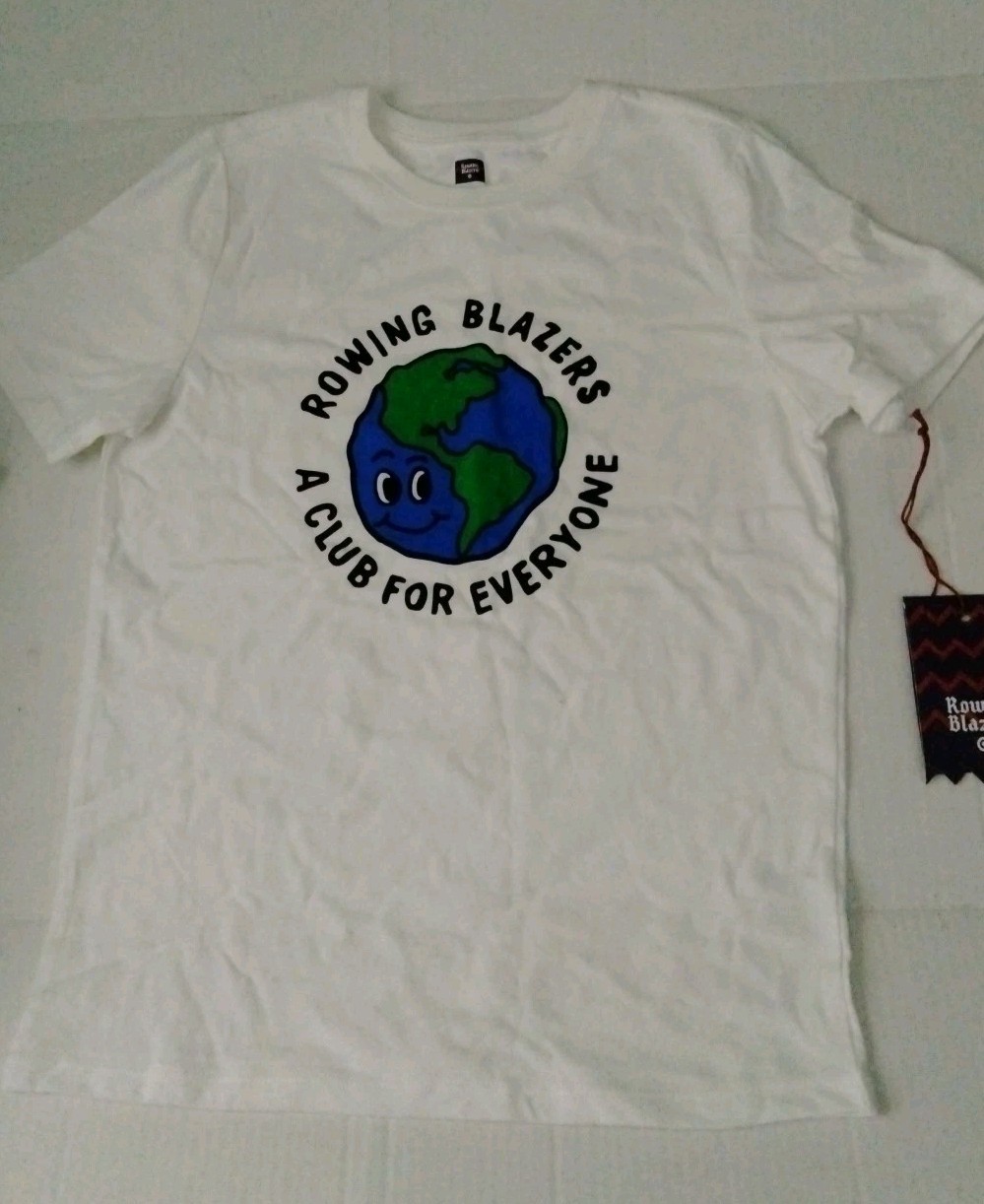 FILA Blazer da canottaggio bambino bianco terra maglietta grande 10 12 nuova con etichetta