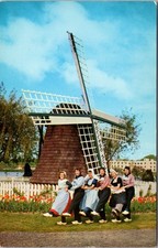 Winmill at Tulip Time Holland Michigan MI UNP Chrome Postcard XG1