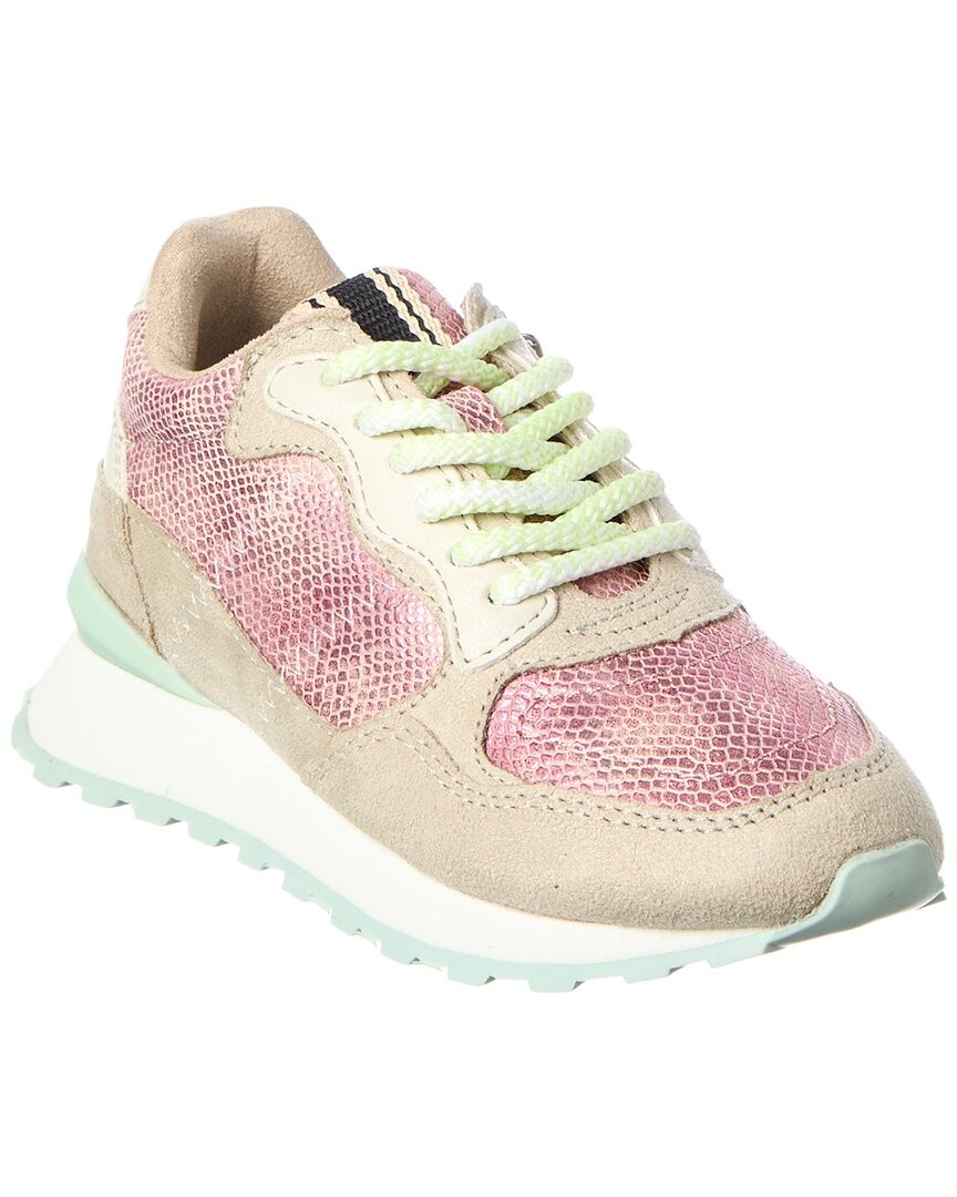 Shushop Phoebe Leather-Trim Sneaker