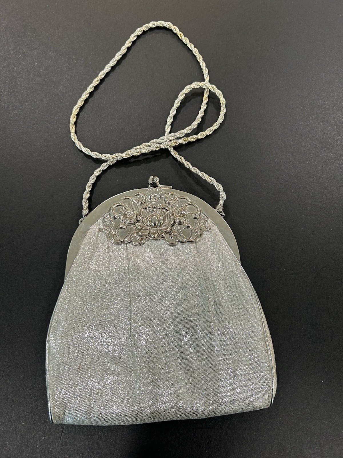 Vintage Silver Harry Levine Lamé Purse - image 1