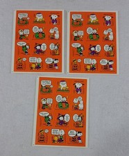 Hallmark THE GREAT PUMPKIN Stickers 3 Sheets Peanuts, Charlie Brown, Halloween