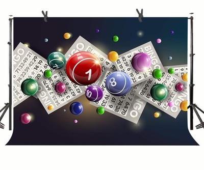 9x6ft Lottery Photography Background Winning Ball Bingo Backdrop Photo Props